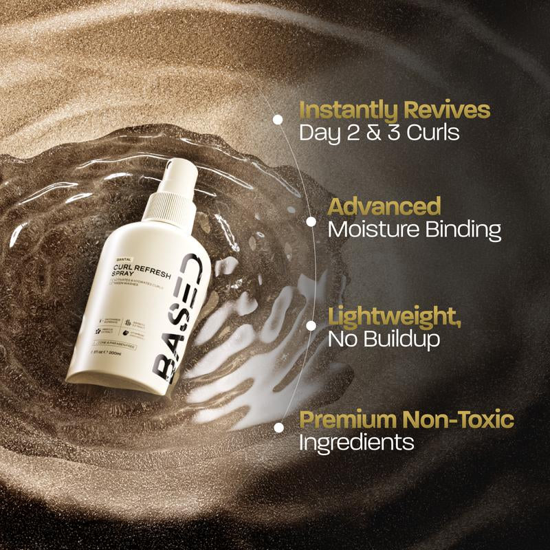 BASED Curl Refresh Spray | Instantly Revives Curls, Lightweight with No Buildup | Simple, Effective, BASED.