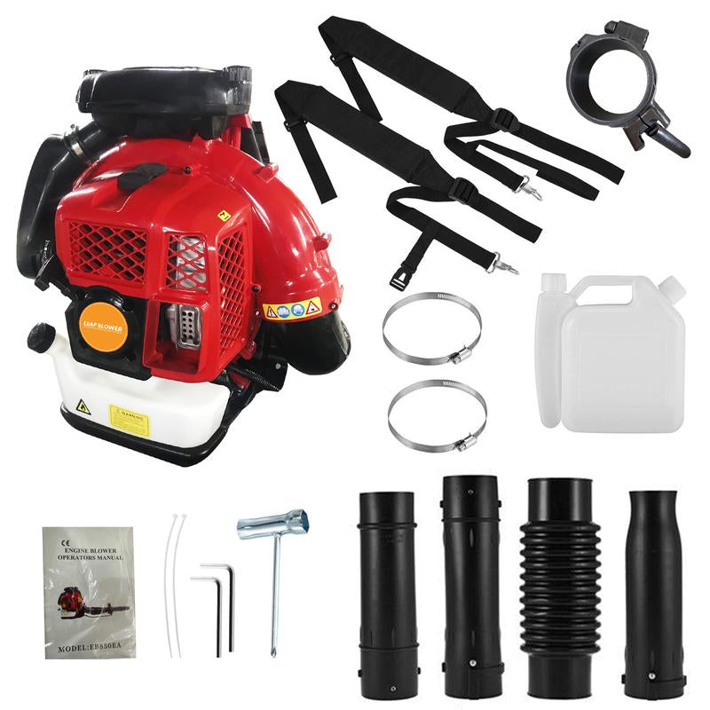 80CC Gas Powered Backpack Leaf Blower Snow Blower 900CFM, Powerful 206MPH Extreme Duty 2-Cycle Petrol Powered Leaf Blowers for Lawn/Garden Care Yard Snow/Grass Blowing Dust Debris from US