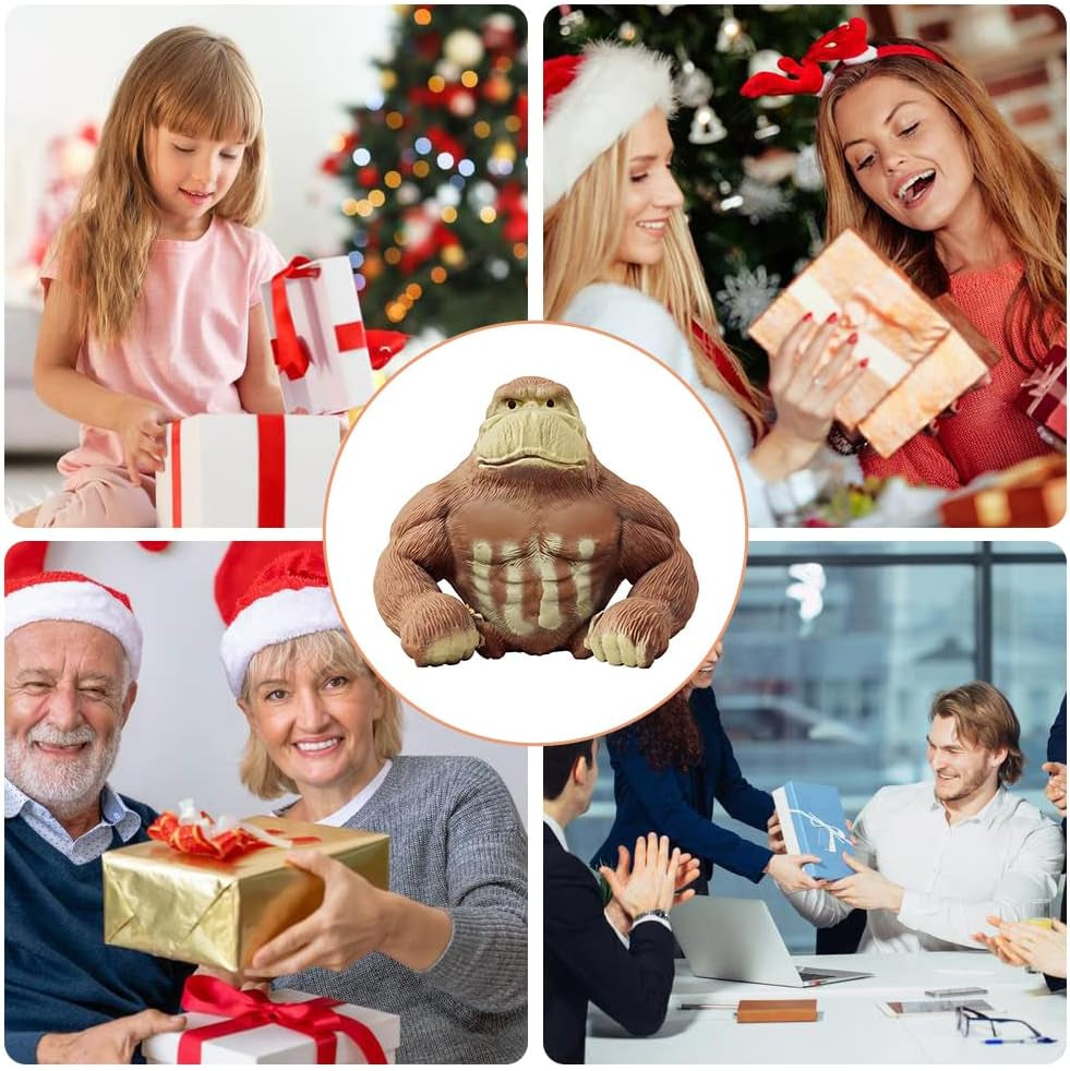 Squishy Monkey Toy, Stretch Gorilla Toy, Decompress and Stretch Stress Relief Toys, Cute as Animal Toys, Stretchy Gorilla Action Figure for Kids Child Boys Girls