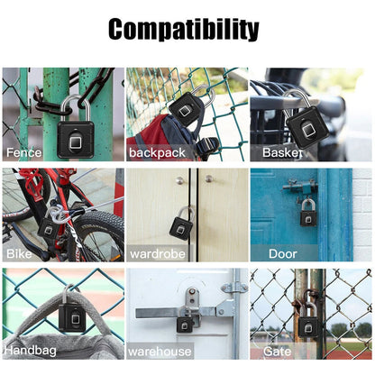 Waterproof Fingerprint Padlock Lock Smart APP Bluetooth Lock Door Keyless