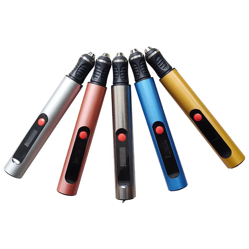 Electric Engraving Pen - LCD Display Multi-Function Nail Drill Kit - Rechargeable Lithium Battery - for Carving & Polishing