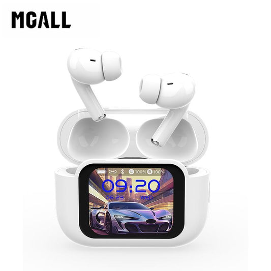 MGALL Y49 Multifunctional Wireless Headphones Supports 169 Language Translation, with 2025 Bluetooth 6.0, Colorful LCD Smart Touch Screen, Personalized Screensaver, Hi-Fi Sound, IPX5 Waterproof, Ideal for Office, Study, Sport & Calls