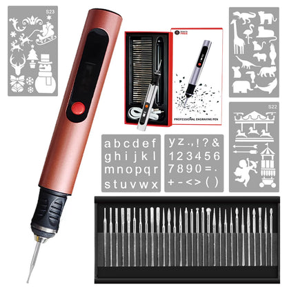 Electric Engraving Pen - LCD Display Multi-Function Nail Drill Kit - Rechargeable Lithium Battery - for Carving & Polishing