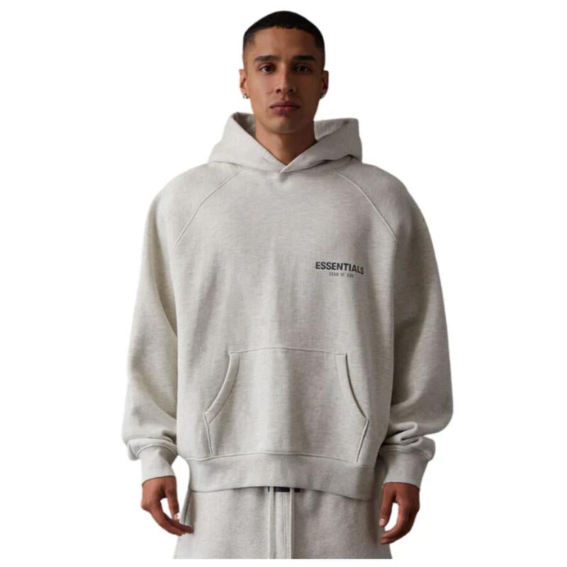 Essentials Fear of God 'Light Oatmeal' Hoodie Streetwear Man Casual Tops Long Sleeve Menswear Soft Fabric Outfits Pullover #Fashionweek #Fallfreshness