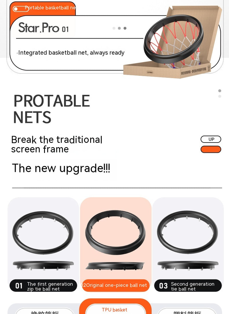 Portable Basketball Net Frame Indoor and Outdoor Removable Professional