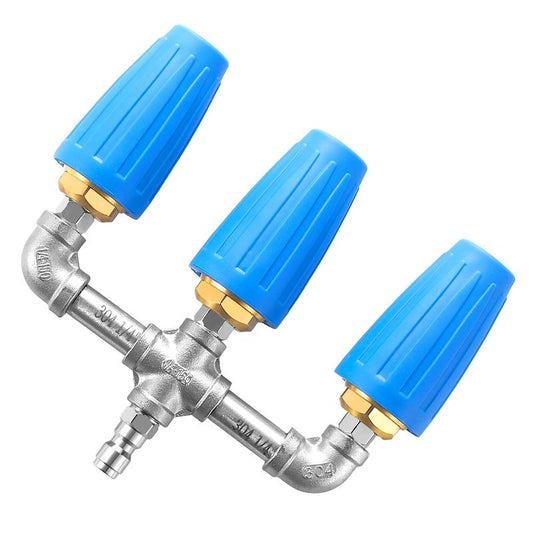Triple Turbo Nozzle Pressure Washer 360° Rotating Turbo Nozzle with 1/4" Quick Connector 2.0 Orifice 3-In-1 Turbo Nozzle 4000 PSI